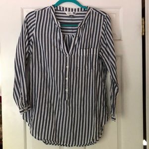 Blueish-Gray Striped Long sleeve Old Navy Top